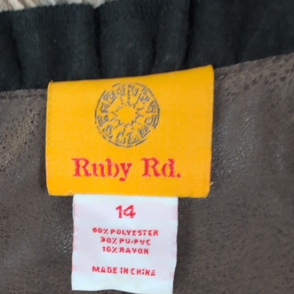 Ruby Rd. Brown Ruffle Trim Blazer - Picture 7 of 8